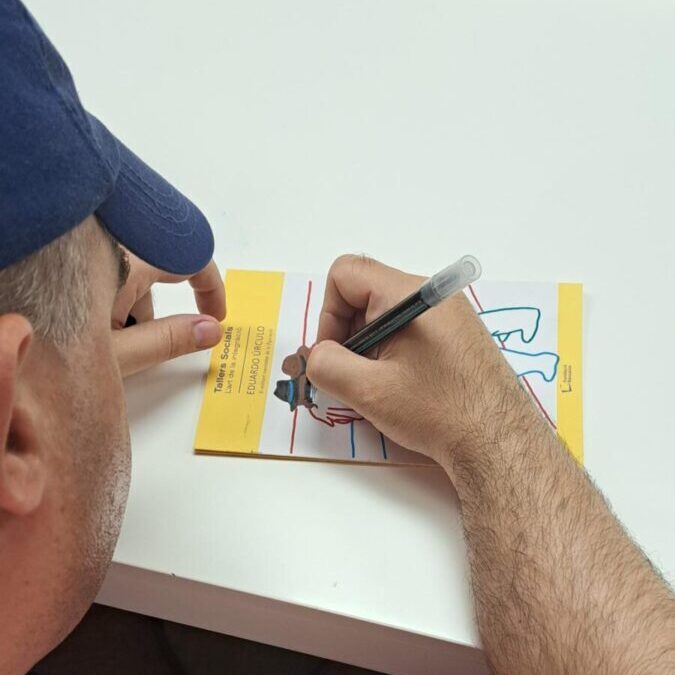 Eduardo Úrculo en los Talleres Bancaja